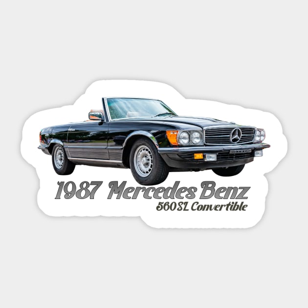 1987 Mercedes Benz 560SL Convertible Sticker by Gestalt Imagery